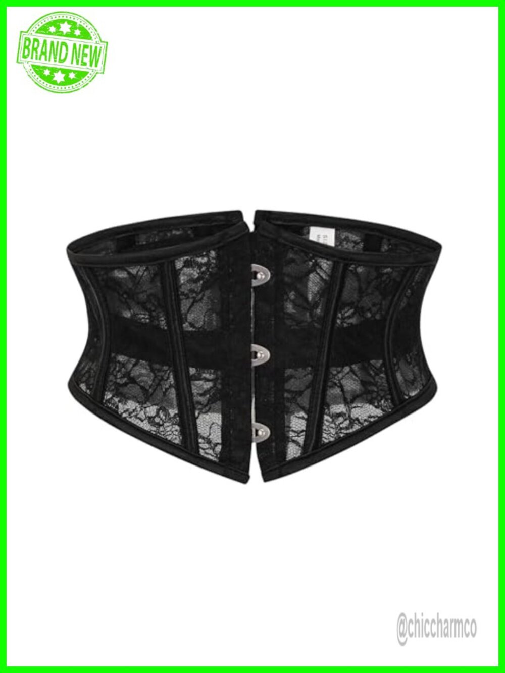 Vintage Floral Lace Up Underbust Corset Waist Cincher Shaper